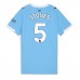 Manchester City John Stones #5 Hjemmedrakt Dame 2025-26 Korte ermer
